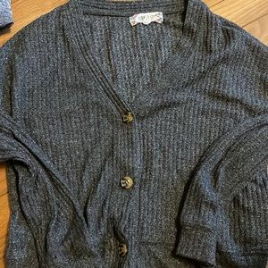 Gray cropped sweater